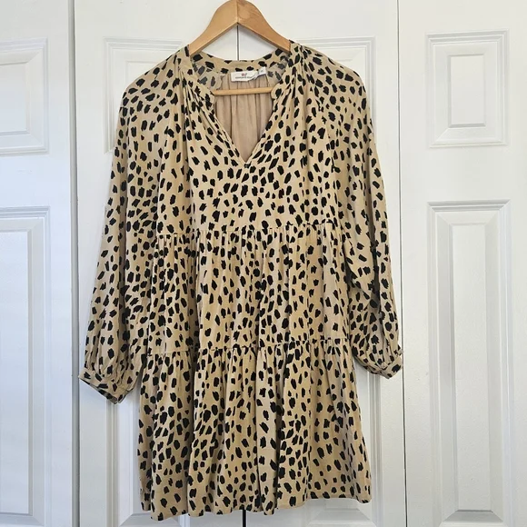 Vineyard Vines Wild Spotted Tiered Leopard Dress XS - Picture 4 of 7